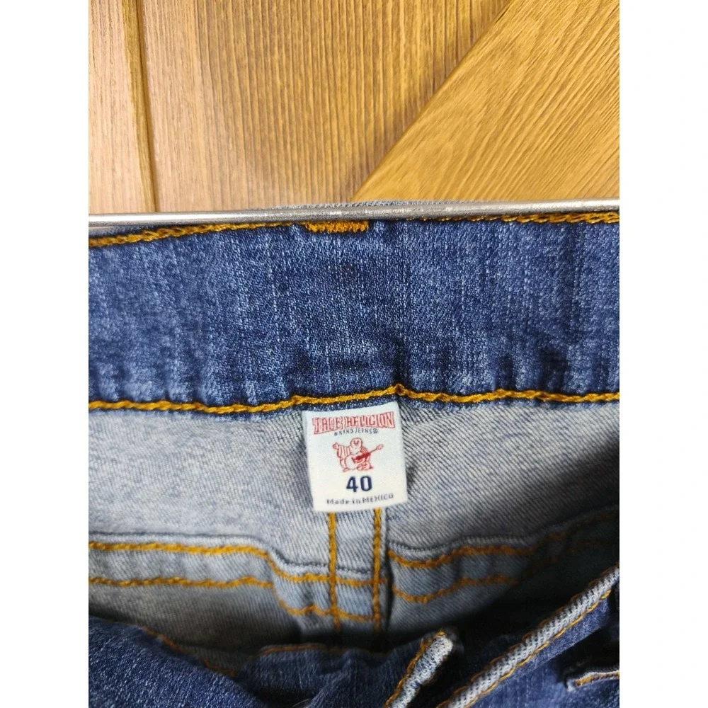 True Religion Ricky Straight Jeans Mens 40 flap pocket y2k denim